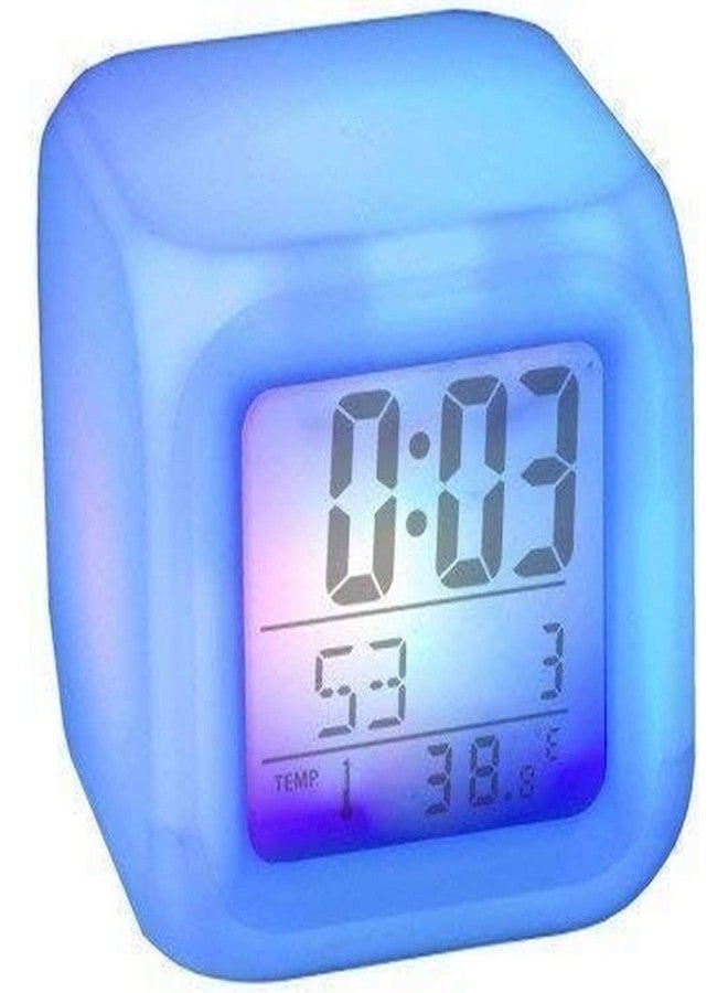 KAPI ZONE Plastic 7 Color Changing Led Digital Alarm Clock with Date Time - Image 4